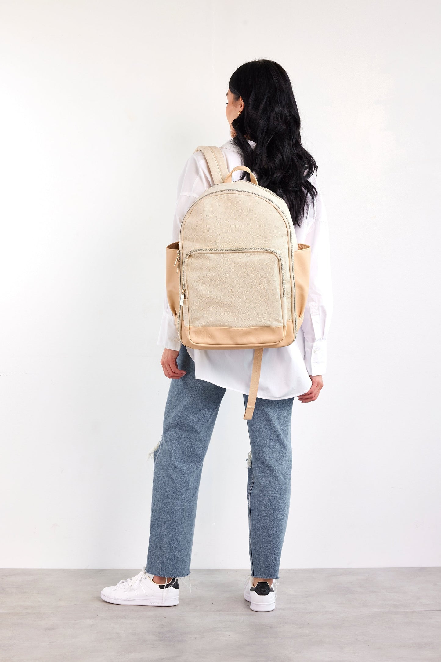 The Travel Backpack in Beige