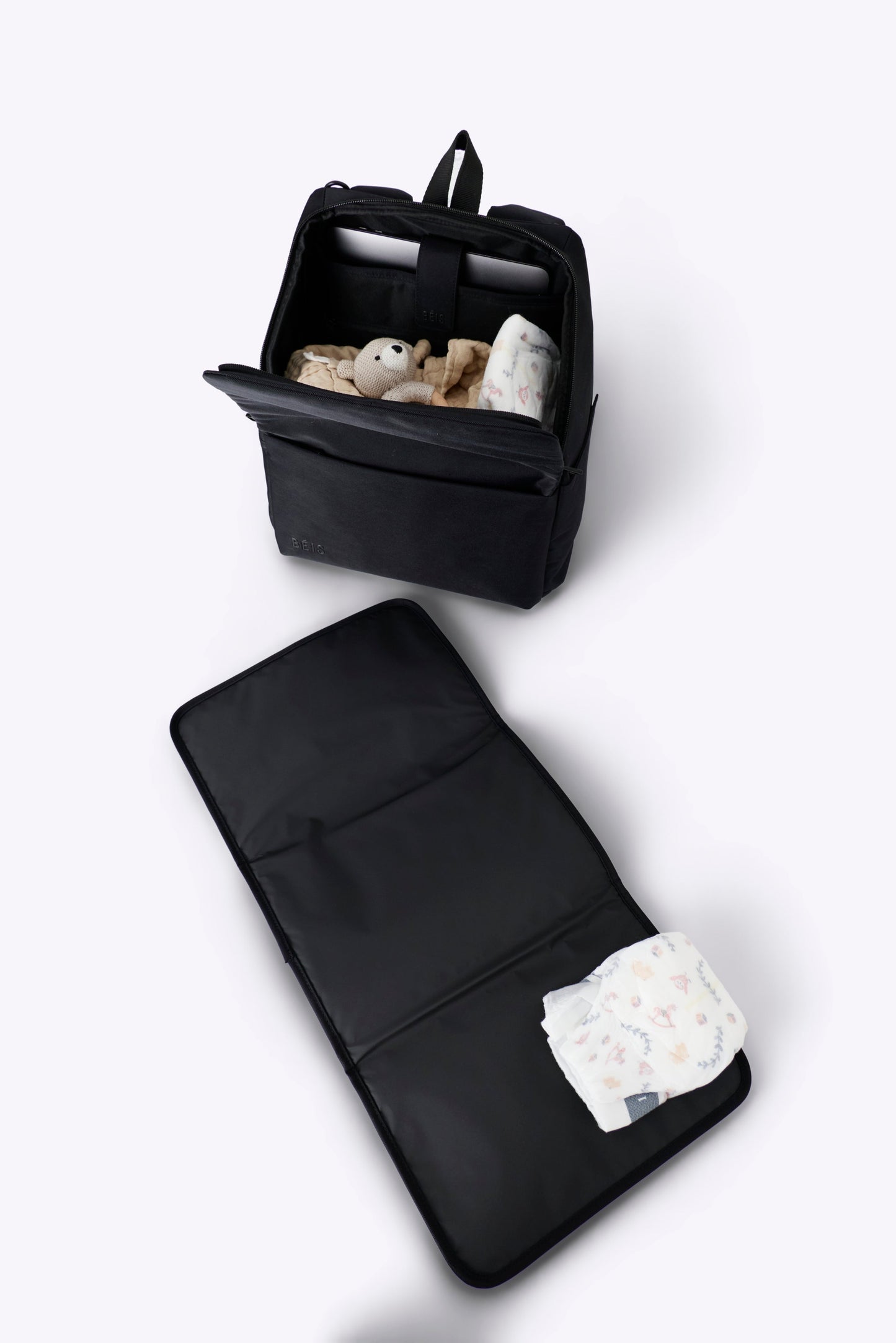 The Everyday Diaper Backpack in Black Nylon